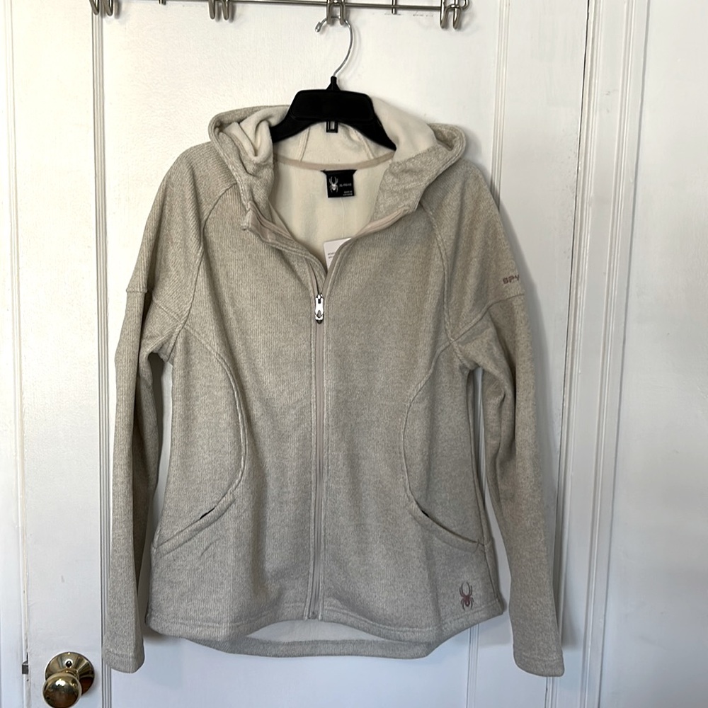 Spyder Women’s Fleece Lined Sweater Jacket XL NEW WITH TAGS
